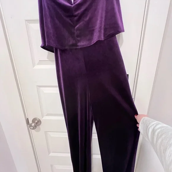 Lulu's Purple Cowl Neck Jumpsuit for Cocktail - Picture 2 of 7